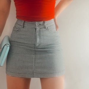 Brandy Melville Black Gingham Juliette Skirt